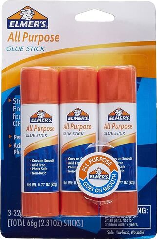Elmer's All Purpose Glue Stick, Large, 0.77 Oz / 22 G (Pack of 6) in Kuwait