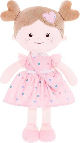Onetoo Baby Doll أول دمية طفل دمية طفل ناعمة للفتيات دمية خرقة قطيفة ملابس كيتي زي فستان رمادي 14 بوصة in Kuwait