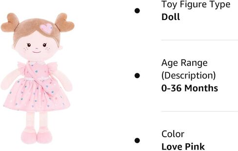 Onetoo Baby Doll أول دمية طفل دمية طفل ناعمة للفتيات دمية خرقة قطيفة ملابس كيتي زي فستان رمادي 14 بوصة in Kuwait