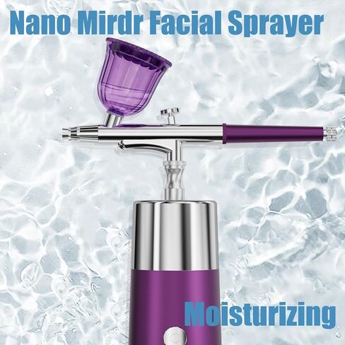 Rhinowisdom Makeup Airbrush-Kit with Air Compressor,Rechargeable Portable Cordless Air Brush for Makeup, Includes 2X Cup,1x Cable in Kuwait