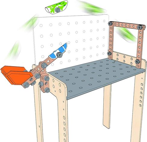 Hape Deluxe Scientific Workbench | Wooden Inventor’s Experiment Building Set, 79 Piece Workshop for Kids L: 19.3, W: 11.8, H: 30.5 inch in Saudi Arabia