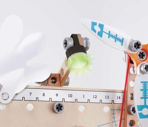 Hape Deluxe Scientific Workbench | Wooden Inventor’s Experiment Building Set, 79 Piece Workshop for Kids L: 19.3, W: 11.8, H: 30.5 inch in Saudi Arabia