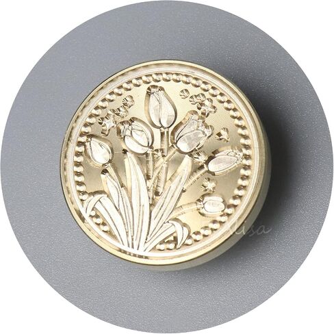 fsalisa Sealing Wax Stamp Plant Wax Seal Stamp Vintage Removable Brass Head Wooden Handle for Cards Envelopes, Wedding Invitations, Wine Packages, Gift Wrapping (Chloris Rose) in Kuwait