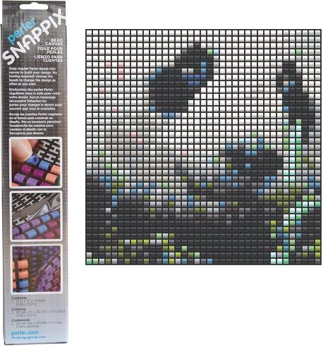 مجموعة الخرز المصنوعة من القماش Perler Snappix، مقاس 30.48 سم × 30.48 سم، قطعتان بلوري in Saudi Arabia