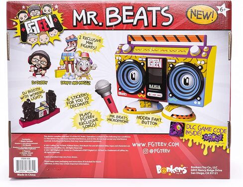 FGTeeV – B.E.A.T.S. - Plays 6 Original Songs from The FGTeeV YouTube Channel - Includes The Boombox case with Music, 2 Mini Figures, DJ Booth, and Working Microphone in Kuwait