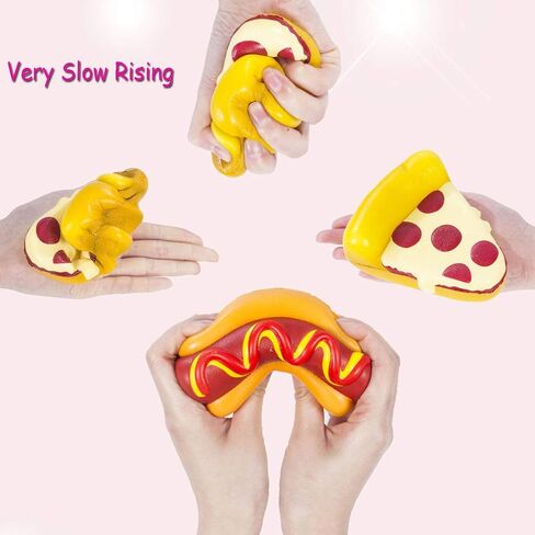 AILIMY همبرغر العملاق هوت دوج الخبز الجبن البيتزا اسفنجي جامبو كريم المعطرة الغذاء لينة السكويشات بطيئة ارتفاع ضغط اللعب in Kuwait