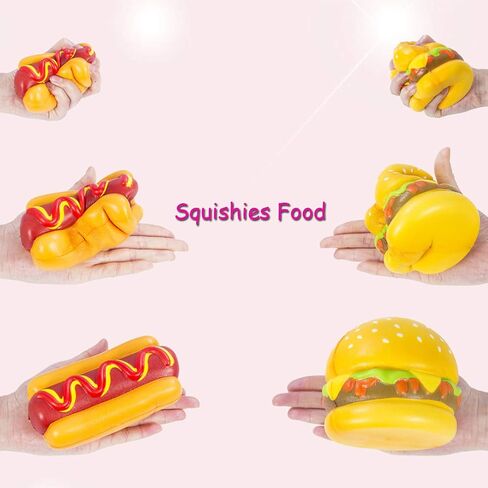 AILIMY همبرغر العملاق هوت دوج الخبز الجبن البيتزا اسفنجي جامبو كريم المعطرة الغذاء لينة السكويشات بطيئة ارتفاع ضغط اللعب in Kuwait