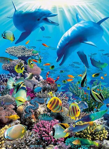 لغز الصور المقطوعة للأطفال من Ravensburger Underwater Discovery 200 XXL - 12944 - كل قطعة فريدة من نوعها، القطع تتناسب معًا بشكل مثالي، 20 × 14 بوصة (50 × 36 سم) عند اكتمالها. in Kuwait