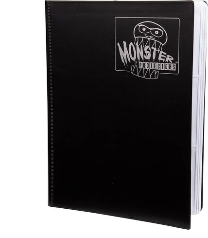 Monster Binder - 9 Pocket Trading Card Album - Matte Black w White Pages - Holds 360 Yugioh, Magic, and Pokemon Cards in Saudi Arabia