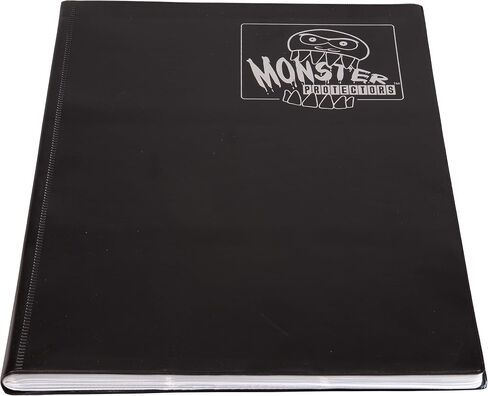 Monster Binder - 9 Pocket Trading Card Album - Matte Black w White Pages - Holds 360 Yugioh, Magic, and Pokemon Cards in Saudi Arabia