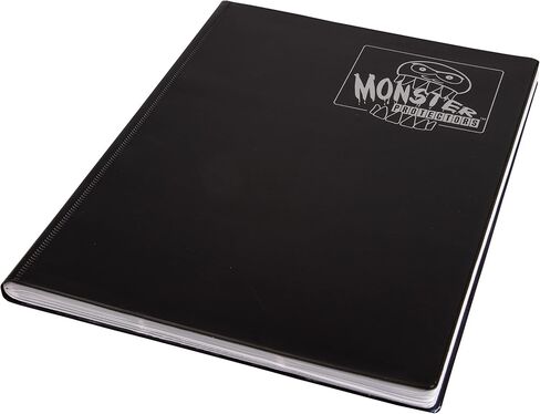 Monster Binder - 9 Pocket Trading Card Album - Matte Black w White Pages - Holds 360 Yugioh, Magic, and Pokemon Cards in Saudi Arabia