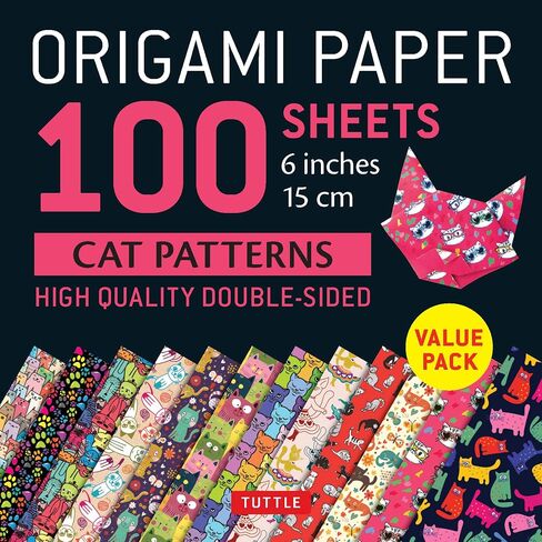 Origami Paper 100 sheets Cat Patterns 6" (15 cm): Tuttle Origami Paper: High-Quality Double-Sided Origami Sheets Printed with 12 Different Patterns: Instructions for 6 Projects Included in Saudi Arabia