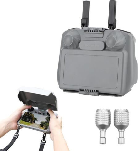 iEago RC Controller Sun Hood + Joysticks for DJI Mini 4 Pro/Air 3 Accessories, Sunshade Screen Protector Cover Aluminum Spare Sticks Only for DJI RC 2 in Saudi Arabia