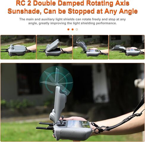 iEago RC Controller Sun Hood + Joysticks for DJI Mini 4 Pro/Air 3 Accessories, Sunshade Screen Protector Cover Aluminum Spare Sticks Only for DJI RC 2 in Saudi Arabia