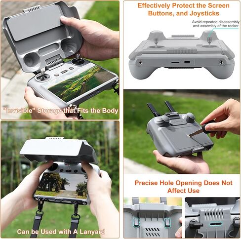 iEago RC Controller Sun Hood + Joysticks for DJI Mini 4 Pro/Air 3 Accessories, Sunshade Screen Protector Cover Aluminum Spare Sticks Only for DJI RC 2 in Saudi Arabia