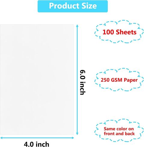 100 Pack White Cardstock Paper 5x7 Blank Cards, 250 GSM/92 lb Thick White Card Stock 5x7 for DIY Greeting Cards, Invitation Cards, Thank you cards, Blank Note Cards Cardstock Printer Paper for Crafts in Kuwait