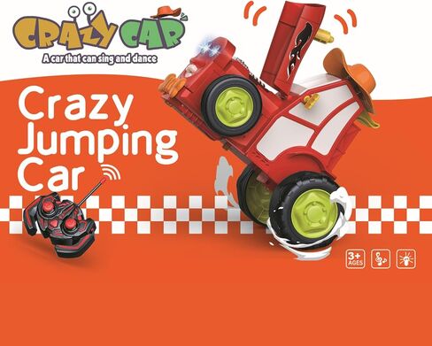 GoolRC Crazy Jumping Car Toys for Kids, RC Stunt Car with Music Lights, Rechargeable Remote Control Car, Radio Controlled Rocking Car Toy Christmas Birthday Gift for 4-12 Boys Girls(Blue) in Saudi Arabia