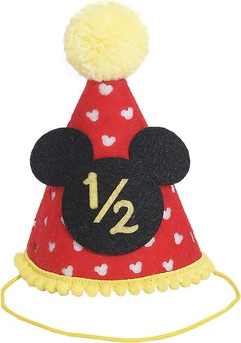 لوازم حفلات أعياد الميلاد ميكي ماوس - قبعة ميكي 1/2 زينة عيد ميلاد نصف عام، لوازم ملابس نادي ميكي ماوس، قبعات ميكي ماوس، كعكة سماش فوتوبروب، احتفال بعيد ميلاد 6 أشهر in Kuwait