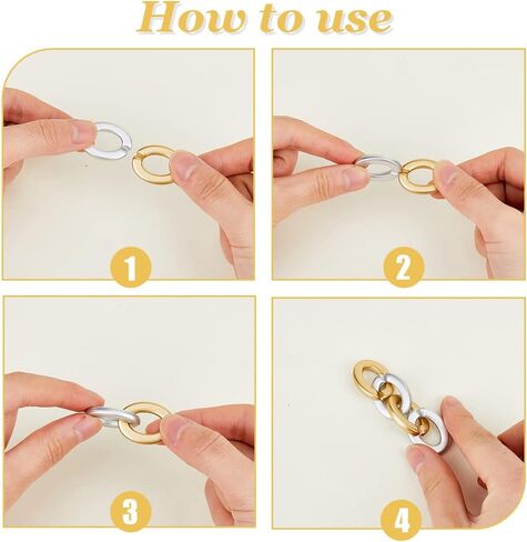 SUPERFINDINGS 240Pcs 6 Style Opaque Spray Painted Acrylic Linking Rings Quick Link Connectors Oval Open Linking Chain Rings Acrylic Cable Chains for Jewelry Making Curb Chains Phone Decor DIY Craft in Saudi Arabia