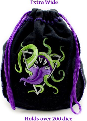 حزمة النرد النهائية من Wiz Dice - حقيبة التهام والخدع والروعة، 3 عبوات - ثلاث أكياس نرد مع 420 شكل متعدد السطوح لألعاب تقمص الأدوار على الطاولة - 60 مجموعة كاملة وفريدة من نوعها من نرد الألعاب in Kuwait