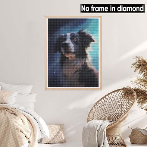 طقم طلاء ماسي كامل الحفر للكلاب من Aiishow مقاس 30 × 40 سم - فن ماسي للحيوانات | حرفة التطريز بحجر الراين الكريستالي لديكور جدران المنزل | فن الغرز المتقاطعة للبالغين in Kuwait