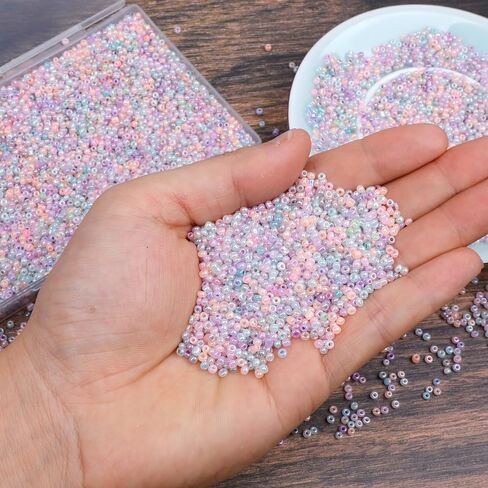 3mm Glass Seed Seed Beads Opaque Black About 5000pcs/150Grams 8/0 Small Craft Beads for DIY Bracelet Necklaces Craft Jewelry Making Supplies in Saudi Arabia