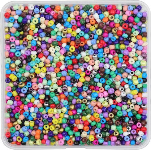 3mm Glass Seed Seed Beads Opaque Black About 5000pcs/150Grams 8/0 Small Craft Beads for DIY Bracelet Necklaces Craft Jewelry Making Supplies in Saudi Arabia