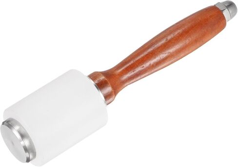 HARFINGTON 7.5Inch Leather Carving Hammer Wooden Handle Nylon Hammer T-Shaped Head Leathercraft Mallet Tool for DIY Stamping Sew Leather Cowhide, Wooden in Saudi Arabia