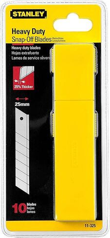 Stanley 11-325T 25mm Heavy Duty Quick-Point Snap-Off Blades with Dispenser, Pack of 10 (4) in Saudi Arabia