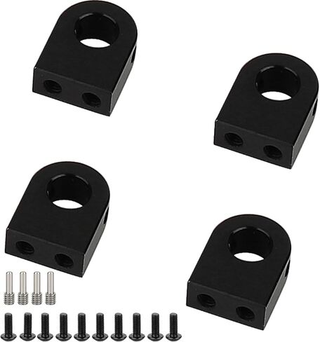 RZXYLRC 4 قطع هيكل من الألومنيوم باستخدام الحاسب الآلي لمحور SCX10 PRO 1/10 RC ترقية الزاحف، 8G (أحمر) in Kuwait