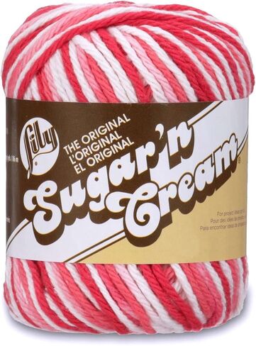 مجموعة خيوط Lily Sugar 'n Cream Stripes 100% قطن صوفي #4 الوزن (مزيج ليلي 228) in Kuwait