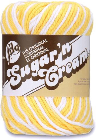 مجموعة خيوط Lily Sugar 'n Cream Stripes 100% قطن صوفي #4 الوزن (مزيج ليلي 228) in Kuwait