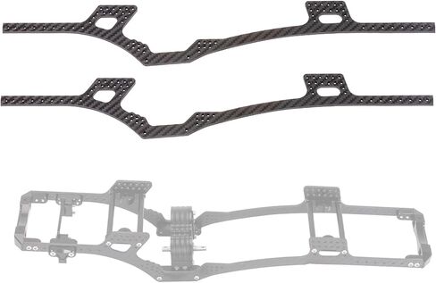 2pcs Carbon Fiber LCG Chassis Rails for 1/10 RC Crawler SCX10 Lower Center of Gravity DIY Upgrade Lightweight Thickened Upgrade Frame Rails in Saudi Arabia