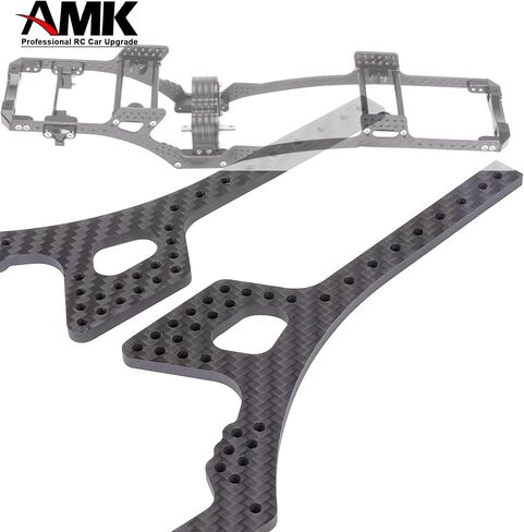 2pcs Carbon Fiber LCG Chassis Rails for 1/10 RC Crawler SCX10 Lower Center of Gravity DIY Upgrade Lightweight Thickened Upgrade Frame Rails in Saudi Arabia