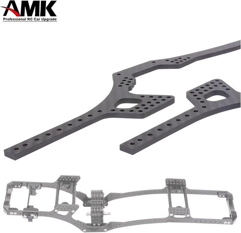 2pcs Carbon Fiber LCG Chassis Rails for 1/10 RC Crawler SCX10 Lower Center of Gravity DIY Upgrade Lightweight Thickened Upgrade Frame Rails in Saudi Arabia