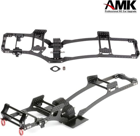 2pcs Carbon Fiber LCG Chassis Rails for 1/10 RC Crawler SCX10 Lower Center of Gravity DIY Upgrade Lightweight Thickened Upgrade Frame Rails in Saudi Arabia