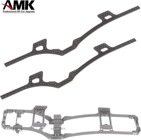 2pcs Carbon Fiber LCG Chassis Rails for 1/10 RC Crawler SCX10 Lower Center of Gravity DIY Upgrade Lightweight Thickened Upgrade Frame Rails in Saudi Arabia