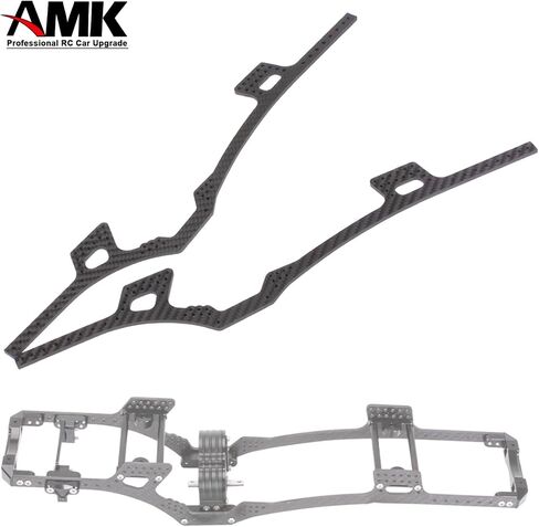 2pcs Carbon Fiber LCG Chassis Rails for 1/10 RC Crawler SCX10 Lower Center of Gravity DIY Upgrade Lightweight Thickened Upgrade Frame Rails in Saudi Arabia