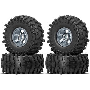 OGRC Soft 1.9 Crawler Tires 12mm Hex Aluminium Alloy 1.9 Beadlock Wheels Rims for Trx4 Trx6 Axial SCX10 SCX10 Pro Redcat Gen 8 7 RC4WD D90 1/10 RC Crawler Car (Black) in Saudi Arabia