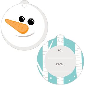 Big Dot of Happiness Let It Snow - Snowman - Holiday and Christmas to and from Favor Gift Tags (Set of 20) in Saudi Arabia