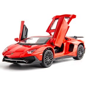 BDTCTK متوافق مع سيارة لامبورغيني LP750 موديل 1:32 مع صوت وضوء للأطفال الأولاد والبنات، جسم معدني، باب مفتوح، أبيض in Kuwait