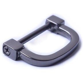 4pcs Light Gold Horseshoe D-Rings,3cm Wide Screw in Shackle D Ring for Purses,Purse Findings BBC14 (Light Gold)