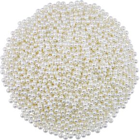 Hapeper 1000 Pack 6mm Plastic Pearl Beads, Round Pearls with Hole for DIY Craft Jewelry Making Necklace Bracelet (Pink Series)
