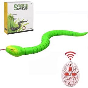 لعبة ثعبان Ufurty Rely2016 واقعية للتحكم عن بعد RC ثعبان محاكاة سريعة الحركة وهمية أفعى الجرسية لعبة روبوتية تعمل بالبطارية وحدة تحكم بيض الثعبان USB قابلة لإعادة الشحن لعبة خدعة مخيفة للأطفال