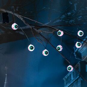 HollyHOME Halloween مقلة العين الديكور الصوت المنشط مقل العيون مخيف مع أضواء LED وصوت زاحف لوازم حفلات الهالوين 72 بوصة in Kuwait