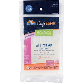 عصي لاصقة صغيرة من Elmers/X-Acto Elmer's CraftBond(R) All Temp Less Mess Mini Stick. 68.58 × 10.16 سم 24/العبوة، أخرى، متعددة الألوان، 3.9 × 9.62 × 13.43 سم in Kuwait