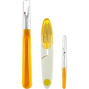 مجموعة ادوات ازالة الخيوط والخيوط من قطعتين، اداة ازالة خيوط الخياطة الحادة مع مقابض مريحة لاعمال الابر وخياطة الملابس in Kuwait