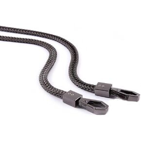 Iron Flat Bag Purse Chain Strap Accessories Shoulder Cross Body Handbag Strap Replacement (Black)