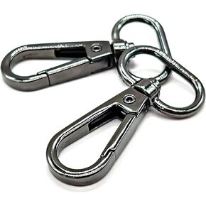 Goyunwell Swivel Clasp Lobster Claw Clasps 3/4 inch Swivel Lobster Clasps Push Gate Snap Hook Silver 3/4" Swivel Hooks for Purse Making Swivel Snap Hooks Clips 20pcs