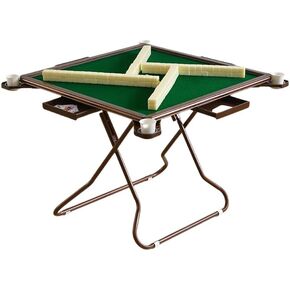 MEIMAI Mahjong Table, 35" Card Tables Folding Square with 4 Cup Holders & 4 Drawers for 4 People, Wear-Resistant Desktop Majiang Table for Poker Cards, Mahjong, Board Games in Saudi Arabia